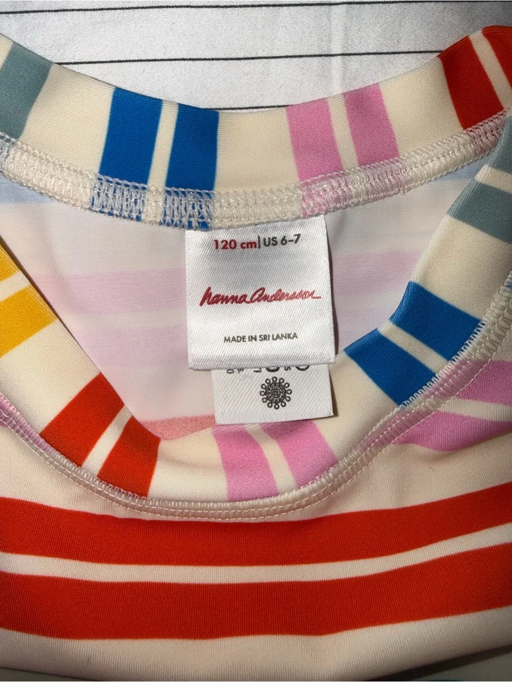 Kids Long-Sleeve Rainbow Stripe Rash Guard